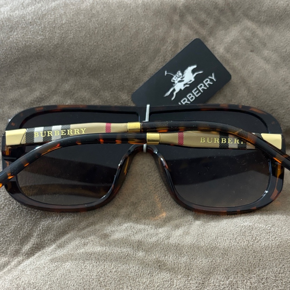 Burberry Tortoise Sunglasses with Gold Detail